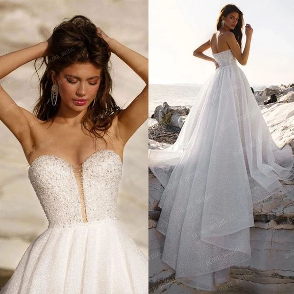 glitter tulle a-line wedding dress sweetheart beach bride dress custom made princess beaded bridal gown 2022 newest, White
glitter tulle a-line wedding dress sweetheart beach bride dress custom made princess beaded bridal gown 2022 newest, White