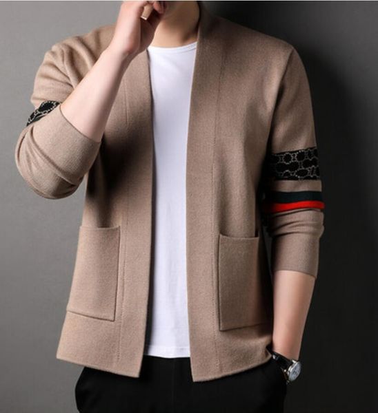 autumn and winter 2022 new cardigan men's sweater slim trend youth handsome knitted sweater coat men sweaters, White;black
autumn and winter 2022 new cardigan men's sweater slim trend youth handsome knitted sweater coat men sweaters, White;black