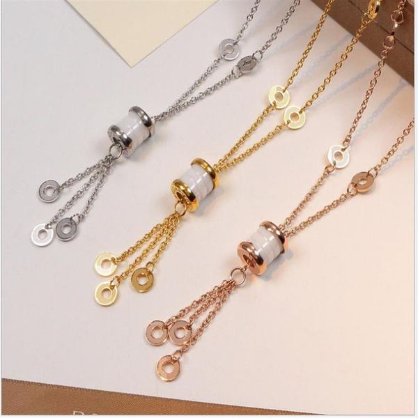 european and american tassel ceramic necklace 18k spring neck chain gift clavicle chain titanium steel sweater chain ornament320q, Silver
european and american tassel ceramic necklace 18k spring neck chain gift clavicle chain titanium steel sweater chain ornament320q, Silver