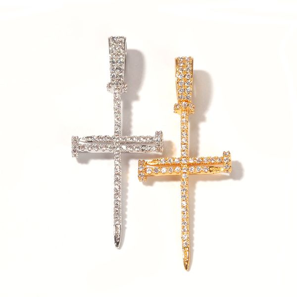 hip hop nail cross pendant necklace bling religious jewelry full cubic zirconia 18k real gold plated, Silver
hip hop nail cross pendant necklace bling religious jewelry full cubic zirconia 18k real gold plated, Silver