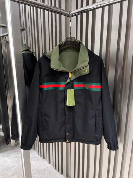 2022 autumn and winter striped stitching mens jackets highquality fashion zipper double sided wear r jacket, Black;brown
2022 autumn and winter striped stitching mens jackets highquality fashion zipper double sided wear r jacket, Black;brown