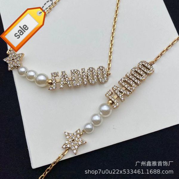 luxury designer necklaces for women d home / di pearl star ja letter fashion personality trend classic girl bracelet, Silver
luxury designer necklaces for women d home / di pearl star ja letter fashion personality trend classic girl bracelet, Silver