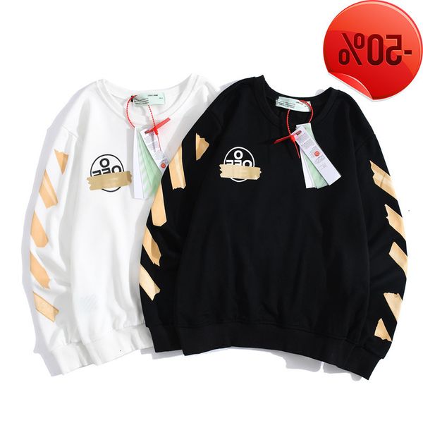 off 2022 autumn winter fashion brand lovers' plastic strip arrow round neck sweater men's women's high street top, Black
off 2022 autumn winter fashion brand lovers' plastic strip arrow round neck sweater men's women's high street top, Black