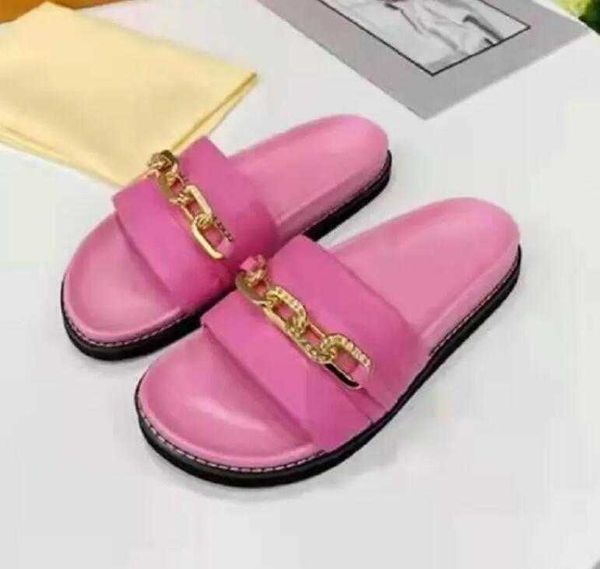 leather thick soles slipper fad metal chain solid color sandal woman open-toe slippers wearproof sandals indoor bathroom with original box, Black
leather thick soles slipper fad metal chain solid color sandal woman open-toe slippers wearproof sandals indoor bathroom with original box, Black