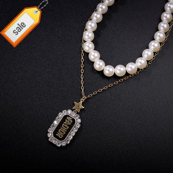 luxury designer necklaces for women d family 2020 new letter pearl double women's fashion cd net red star same, Silver
luxury designer necklaces for women d family 2020 new letter pearl double women's fashion cd net red star same, Silver