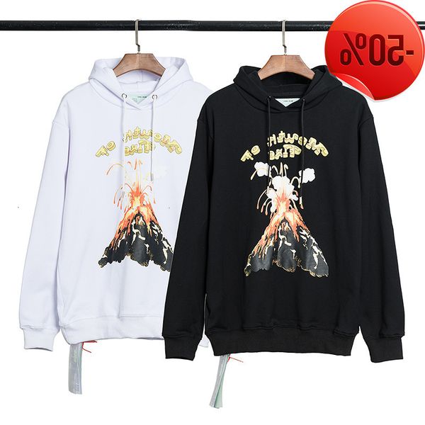 2020 off tide brand ow new volcanic eruption personalized printing casual loose hooded sweater, Black
2020 off tide brand ow new volcanic eruption personalized printing casual loose hooded sweater, Black