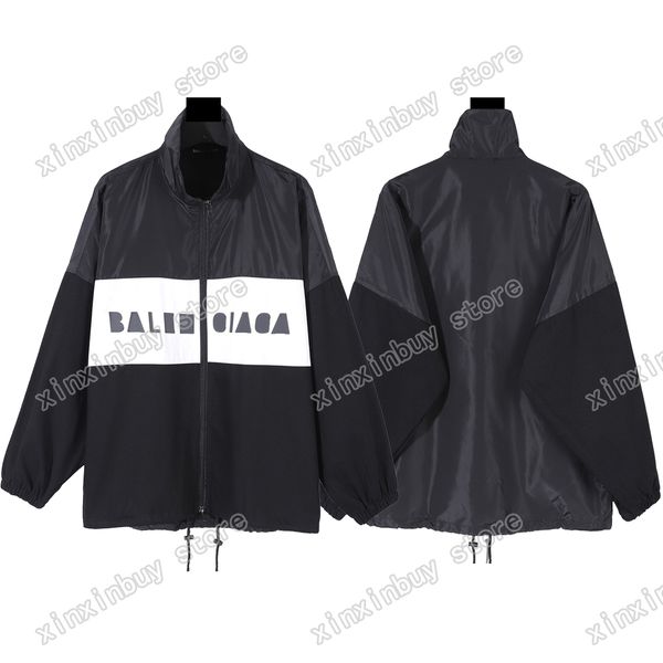 xinxinbuy men designer coats jackets windbreaker panelled paris print long sleeve webbing women black white s-xl, Black;brown
xinxinbuy men designer coats jackets windbreaker panelled paris print long sleeve webbing women black white s-xl, Black;brown