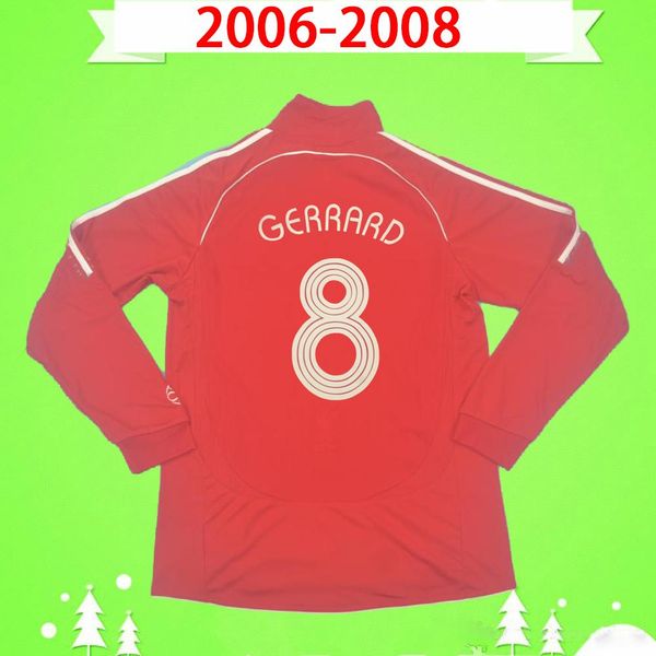 s-2xl long sleeve 2006 2007 2008 soccer jersey retro 06 07 08 classic red home vintage football shirt full maillot de foot #8 gerrard, Black
s-2xl long sleeve 2006 2007 2008 soccer jersey retro 06 07 08 classic red home vintage football shirt full maillot de foot #8 gerrard, Black