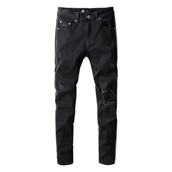 20ss mens designer jeans distressed ripped biker slim fit motorcycle denim for men s fashion jean mans pants pour homm232l, Blue
20ss mens designer jeans distressed ripped biker slim fit motorcycle denim for men s fashion jean mans pants pour homm232l, Blue