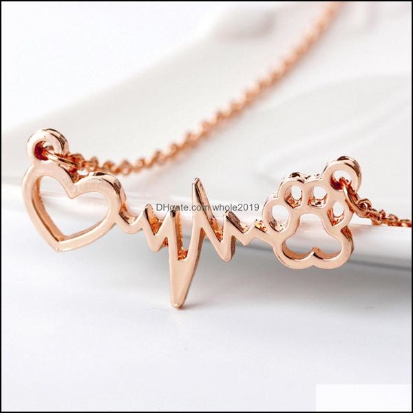 pendant necklaces love bear paw dog footprint ecg heart beat necklace women bling clavicle chain jewelry gift drop delivery 2021 neck dhuna, Silver
pendant necklaces love bear paw dog footprint ecg heart beat necklace women bling clavicle chain jewelry gift drop delivery 2021 neck dhuna, Silver