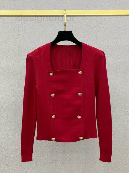 women's sweaters designer 22 autumn winter new love button square neck dark red long sleeve sweater french court style versatile slim h, White;black
women's sweaters designer 22 autumn winter new love button square neck dark red long sleeve sweater french court style versatile slim h, White;black