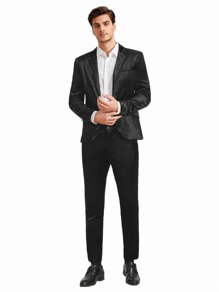 men's suits & blazers men single button velvet blazer k52b#, White;black
men's suits & blazers men single button velvet blazer k52b#, White;black