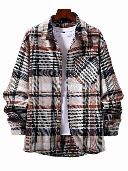 men's down & parkas men plaid patched pocket overcoat without tee h6le#, Black
men's down & parkas men plaid patched pocket overcoat without tee h6le#, Black