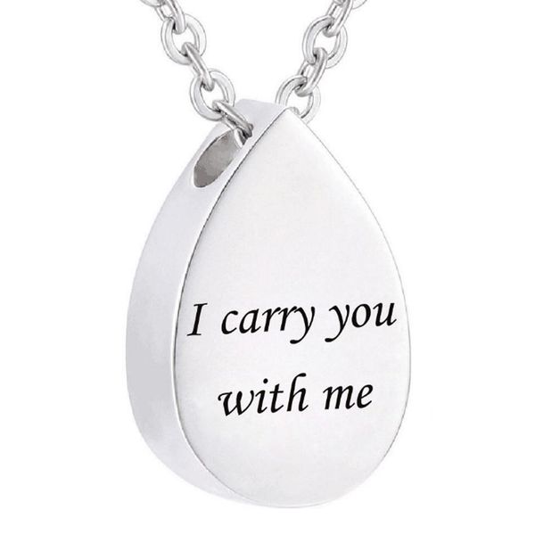 stainless steel water droplets urn necklace cremation urn pendant heart i carry with me memorial keepsake jewelry, Silver
stainless steel water droplets urn necklace cremation urn pendant heart i carry with me memorial keepsake jewelry, Silver