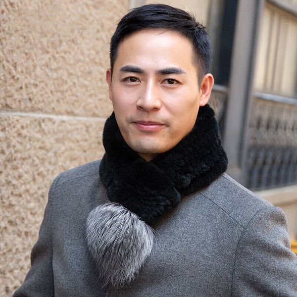 men real rex rabbit fur scarf neckerchief winter collar wraps fox pom pom black, Blue;gray
men real rex rabbit fur scarf neckerchief winter collar wraps fox pom pom black, Blue;gray