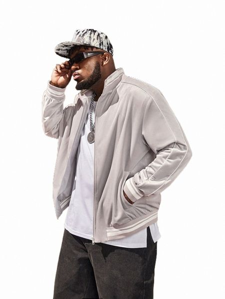 men's jackets extended sizes men zip up slant pocket jacket t6g3#, Black;brown
men's jackets extended sizes men zip up slant pocket jacket t6g3#, Black;brown