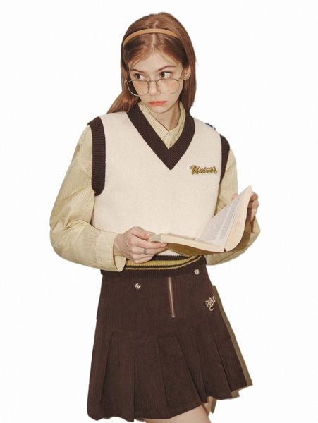 women's sweaters 1pc letter patch detail cricket sweater vest j2kz#, White;black
women's sweaters 1pc letter patch detail cricket sweater vest j2kz#, White;black