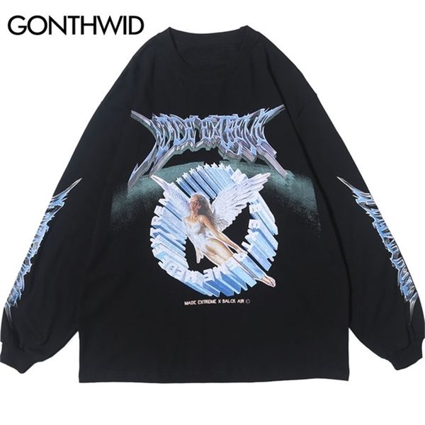 men's t shirts gonthwid creative 3d angel print long sleeve tees shirts streetwear hip hop hipster casual loose tshirts men fashion 22, White;black
men's t shirts gonthwid creative 3d angel print long sleeve tees shirts streetwear hip hop hipster casual loose tshirts men fashion 22, White;black