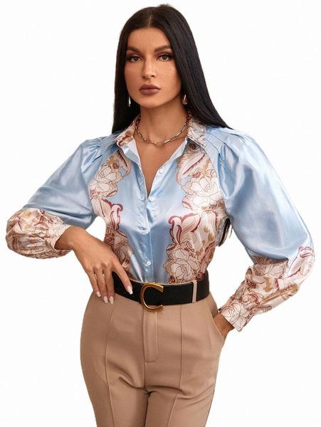 women's blouses & shirts floral print raglan sleeve shirt v8je#, White
women's blouses & shirts floral print raglan sleeve shirt v8je#, White