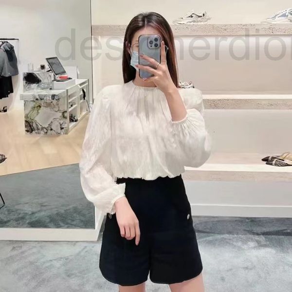 women's blouses & shirts designer fadan s's 2022 summer new versatile loose pleated round neck casual lantern sleeve shirt fashion, White
women's blouses & shirts designer fadan s's 2022 summer new versatile loose pleated round neck casual lantern sleeve shirt fashion, White