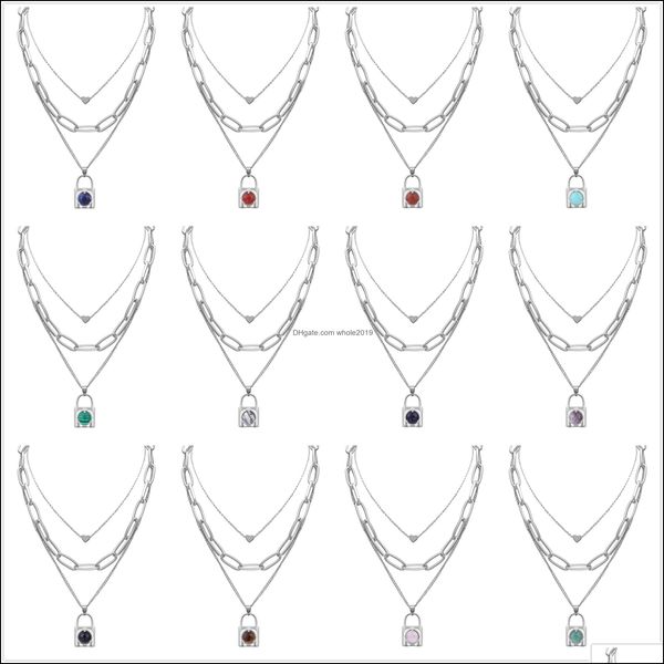 pendant necklaces chunky punk sier chain choker cuban link statement jewelry for women and girls layered gemstone cab alloy lock pend dhf5x, Silver
pendant necklaces chunky punk sier chain choker cuban link statement jewelry for women and girls layered gemstone cab alloy lock pend dhf5x, Silver