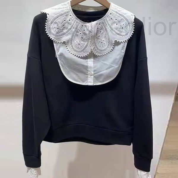 women's hoodies & sweatshirts designer fadan 2022 early spring new hollow out doll collar sweet age reducing loose women's wear ve, Black
women's hoodies & sweatshirts designer fadan 2022 early spring new hollow out doll collar sweet age reducing loose women's wear ve, Black