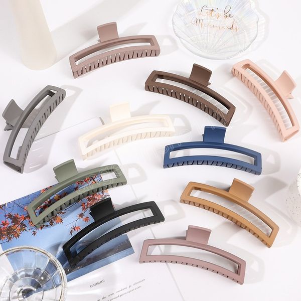 13cm frosted big clamps oversized rectangle hollow-out hair claws women ponytail clips hair accessories, Slivery;white
13cm frosted big clamps oversized rectangle hollow-out hair claws women ponytail clips hair accessories, Slivery;white