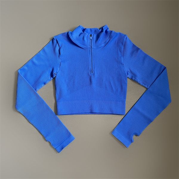 yoga outfit women's shirt seamless crop fitness shirts long sleeve sports woman front zipper s activewear with thumb hole 220905
yoga outfit women's shirt seamless crop fitness shirts long sleeve sports woman front zipper s activewear with thumb hole 220905