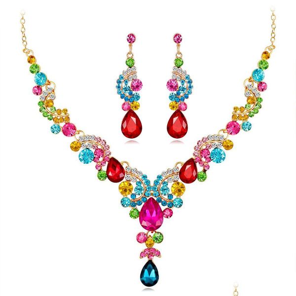 pendant necklaces fashion necklaces mti-color crystal stone wedding engagement jewellry sets for brides sier gold color neck lulubaby dhlnt, Silver
pendant necklaces fashion necklaces mti-color crystal stone wedding engagement jewellry sets for brides sier gold color neck lulubaby dhlnt, Silver