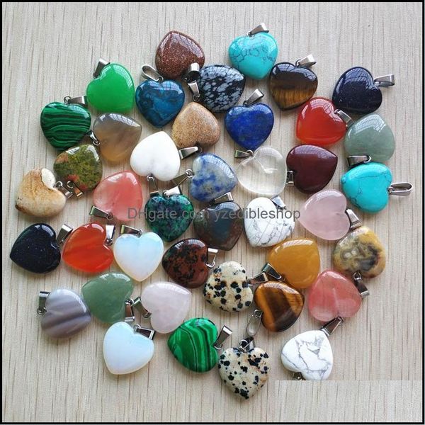 charms 20mm assorted heart natural stone charms pendants for necklace jewelry making drop delivery 2021 findings componen dhseller2010 dh8e0, Bronze;silver
charms 20mm assorted heart natural stone charms pendants for necklace jewelry making drop delivery 2021 findings componen dhseller2010 dh8e0, Bronze;silver