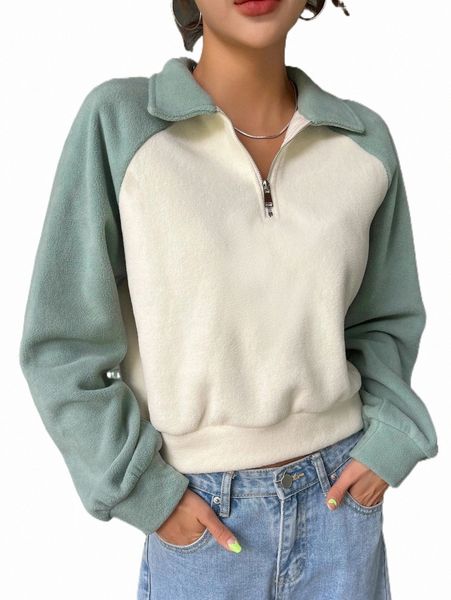 women's hoodies & sweatshirts dazy two tone raglan sleeve half zipper fleece pullover 31sf#, Black
women's hoodies & sweatshirts dazy two tone raglan sleeve half zipper fleece pullover 31sf#, Black