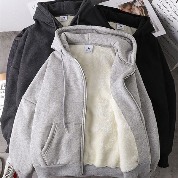 womens jackets women winter hoodies coat plush jackets solid color velvet thick warm coat zipper sweatshirt winter plus size outwear 220905, Black;brown
womens jackets women winter hoodies coat plush jackets solid color velvet thick warm coat zipper sweatshirt winter plus size outwear 220905, Black;brown