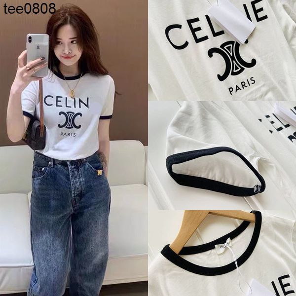 new summer celinss tee home triumphal arch alphabet printed short sleeve t-shirt women's loose women's versatile bottoming top, White
new summer celinss tee home triumphal arch alphabet printed short sleeve t-shirt women's loose women's versatile bottoming top, White