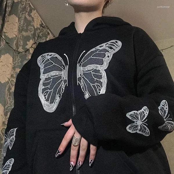 y2k fashion oversized hoodies butterfly gothic graphic print zip up e-girl 90s woman sweatshirts coat autumn streetwear, Black
y2k fashion oversized hoodies butterfly gothic graphic print zip up e-girl 90s woman sweatshirts coat autumn streetwear, Black