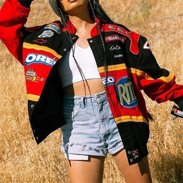 womens jackets women letter printed bomber jacket orange long sleeve singlebreasted zipper bomber jacket vintage casual oversized outwear 22, Black;brown
womens jackets women letter printed bomber jacket orange long sleeve singlebreasted zipper bomber jacket vintage casual oversized outwear 22, Black;brown