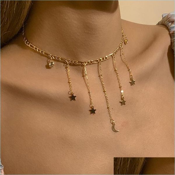 chokers chokers fashion moon star tassel pendant necklace for women clavicle chain choker party jewelry accessories drop delivery 202 dhoyd, Golden;silver
chokers chokers fashion moon star tassel pendant necklace for women clavicle chain choker party jewelry accessories drop delivery 202 dhoyd, Golden;silver