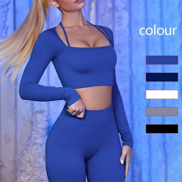 yoga outfit women's tracksuit seamless set workout sportswear gym fitness long sleeve crop high waist leggings sports suits 220905
yoga outfit women's tracksuit seamless set workout sportswear gym fitness long sleeve crop high waist leggings sports suits 220905