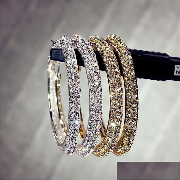 hoop huggie fashion double row crystal earrings for women gold sier color hoop party wedding bridal jewelry drop delivery bdejewelry dhv1d, Golden;silver
hoop huggie fashion double row crystal earrings for women gold sier color hoop party wedding bridal jewelry drop delivery bdejewelry dhv1d, Golden;silver