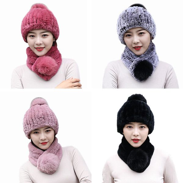 women's winter fur scarf hats sets real rex rabbit fur warm cap high elastic, Blue;gray
women's winter fur scarf hats sets real rex rabbit fur warm cap high elastic, Blue;gray