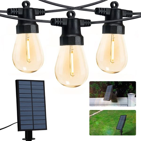 solar garden lights s14 33ft waterproof outdoor string lights solars powered & usb charging
solar garden lights s14 33ft waterproof outdoor string lights solars powered & usb charging