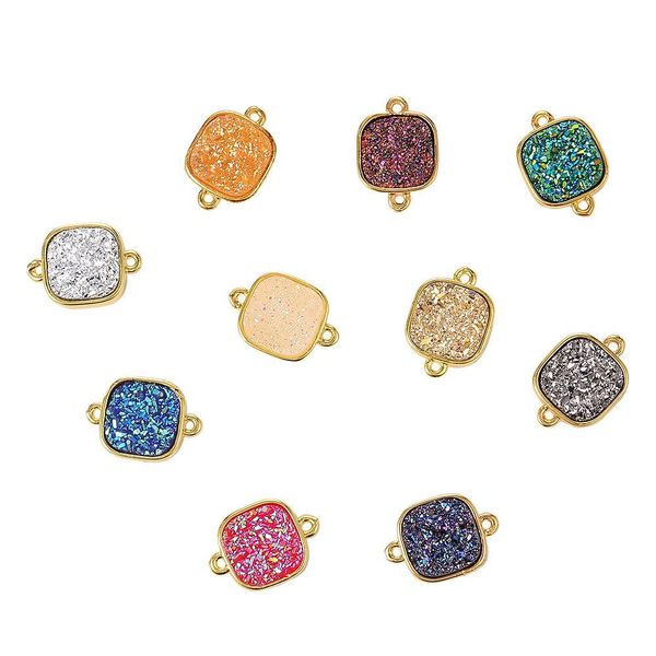 charms 10pcs square druzy resin links connector stone pendants charm bling jewelry connectors for necklace bracelet jewellry lulubaby dh7kc, Bronze;silver
charms 10pcs square druzy resin links connector stone pendants charm bling jewelry connectors for necklace bracelet jewellry lulubaby dh7kc, Bronze;silver