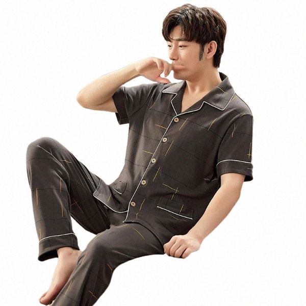 men's sleepwear men's sleepwear 100% cotton summer thin pijama for men casual lounge pyjamas spring plaid print pajamas sets male, Black;brown
men's sleepwear men's sleepwear 100% cotton summer thin pijama for men casual lounge pyjamas spring plaid print pajamas sets male, Black;brown