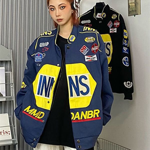 womens jackets women retro letter embroidery baseball uniform oversize single breasted coats trend couple harajuku loose streetwear jacket 2, Black;brown
womens jackets women retro letter embroidery baseball uniform oversize single breasted coats trend couple harajuku loose streetwear jacket 2, Black;brown