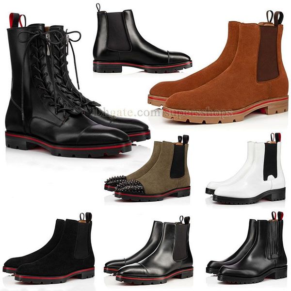 2022 designer ankle boots mens big size 12 13 reds bottoms pu leather boot classic black fashion booties suede calfskin reds sole motorcycle
2022 designer ankle boots mens big size 12 13 reds bottoms pu leather boot classic black fashion booties suede calfskin reds sole motorcycle