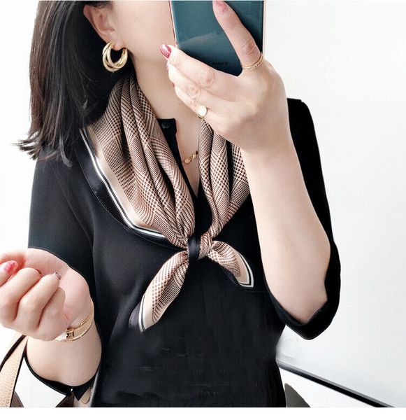 women's 100% silk scarf square neckerchief cravat hair wraps shawls grid, Blue;gray
women's 100% silk scarf square neckerchief cravat hair wraps shawls grid, Blue;gray