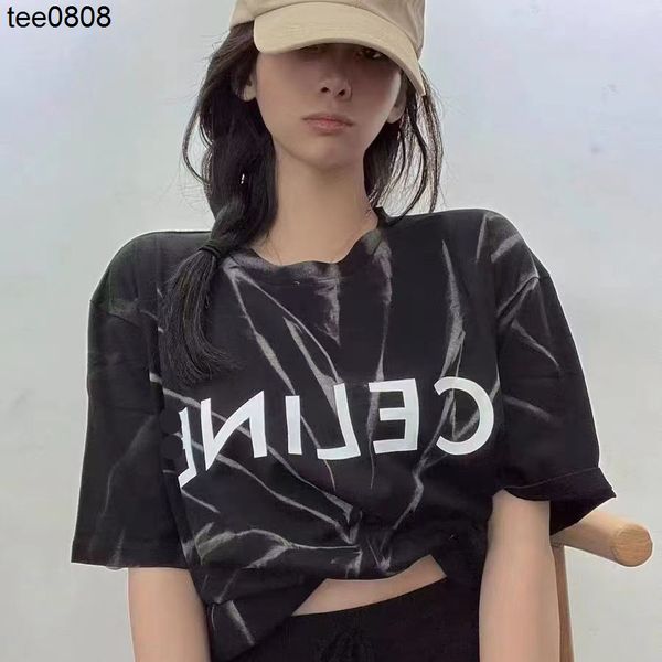 22 spring summer new celinss tee home letter tie dye loose and simple tee super versatile black gray round neck women's short sleeve t-, White
22 spring summer new celinss tee home letter tie dye loose and simple tee super versatile black gray round neck women's short sleeve t-, White