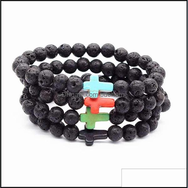 beaded strands natural lava bead bracelet cross men and women essential oil diffusion yoga jewelry drop delivery 2021 br dhseller2010 dhjrn, Black
beaded strands natural lava bead bracelet cross men and women essential oil diffusion yoga jewelry drop delivery 2021 br dhseller2010 dhjrn, Black