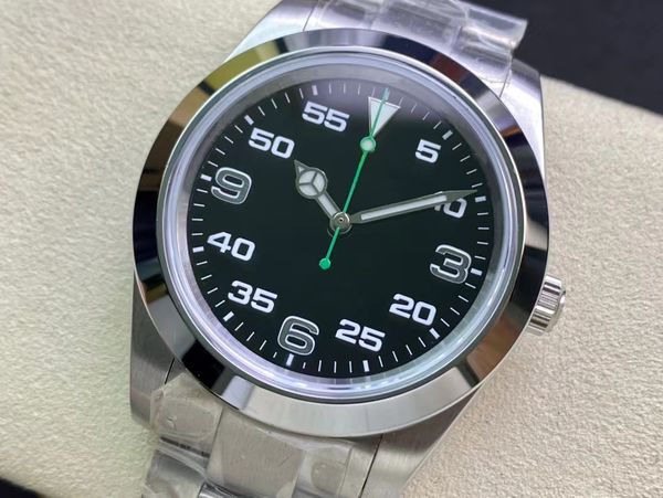 men's mechanical watch 39mm case asia 2813 improved explorer automatic winding silver dial 116900/216570/ss digital luminous waterproof, Slivery;brown
men's mechanical watch 39mm case asia 2813 improved explorer automatic winding silver dial 116900/216570/ss digital luminous waterproof, Slivery;brown