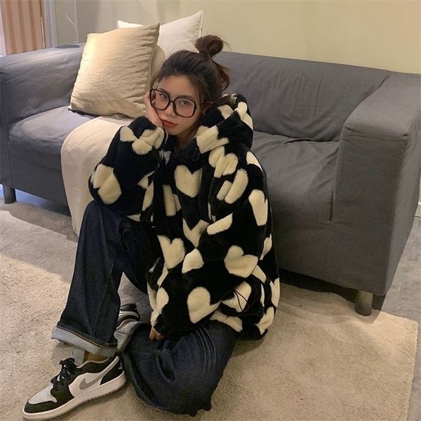 womens jackets fashion models imitation rabbit fur autumn and winter love plush jacket womens loose hooded padded coat 220905, Black;brown
womens jackets fashion models imitation rabbit fur autumn and winter love plush jacket womens loose hooded padded coat 220905, Black;brown