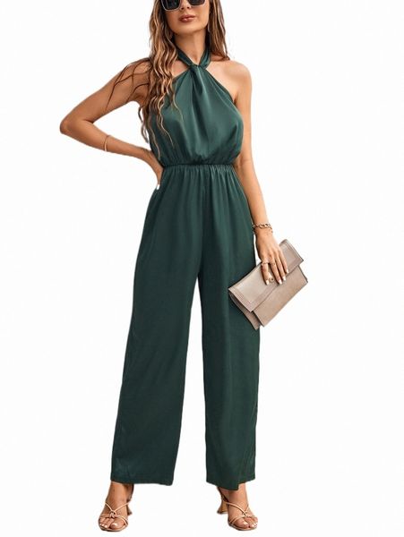 women's jumpsuits & rompers solid halter neck backless jumpsuit o2g5#, Black;white
women's jumpsuits & rompers solid halter neck backless jumpsuit o2g5#, Black;white